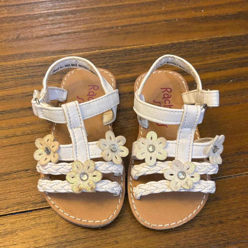 Rachel Kids Cream Floral Sandals